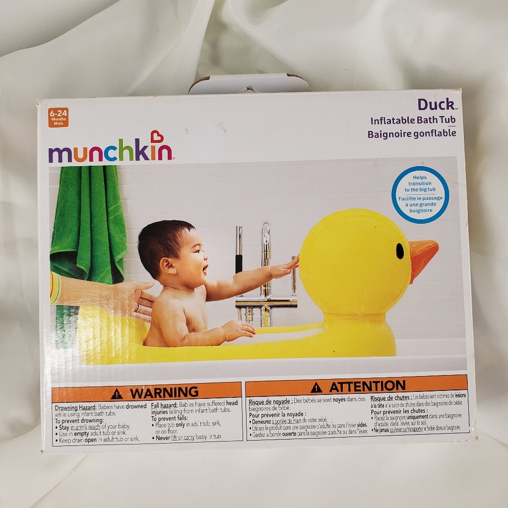 Munchkin Yellow Duck Inflatable Bath Tub
